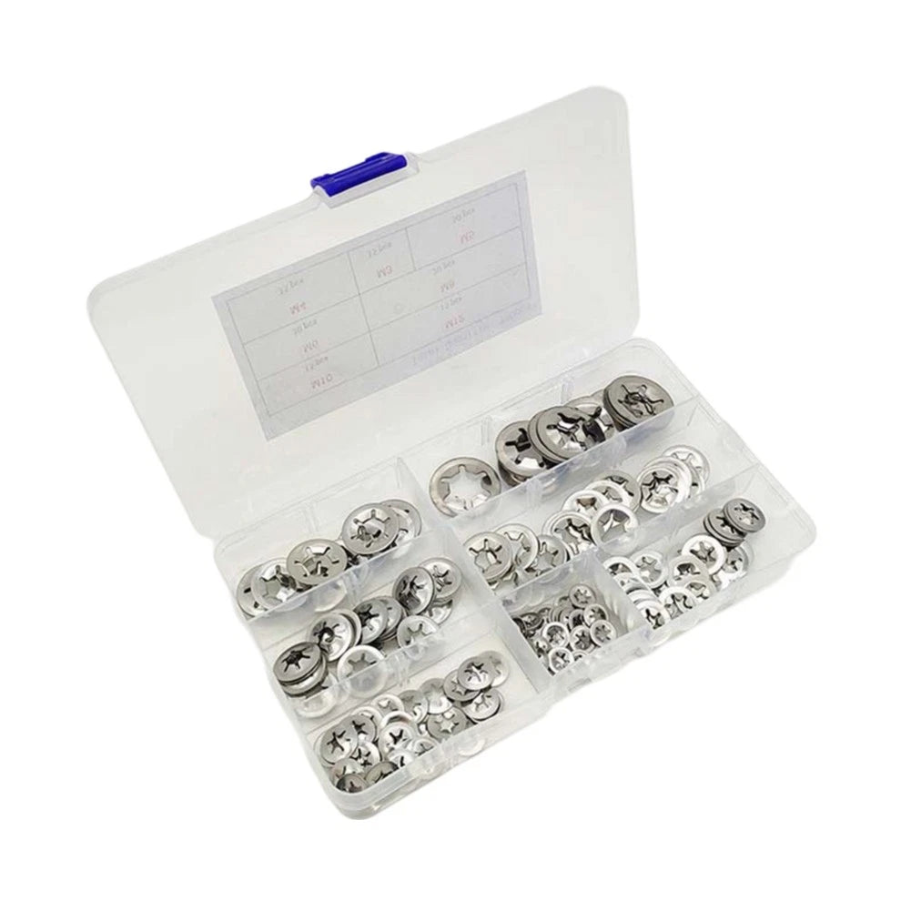 Star Lock Washer Collection for Automotive Applications (180 Pieces)