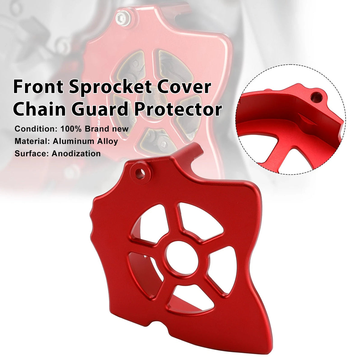 Front Sprocket Cover Chain Guard for Honda XR650L (1993–2025) Red