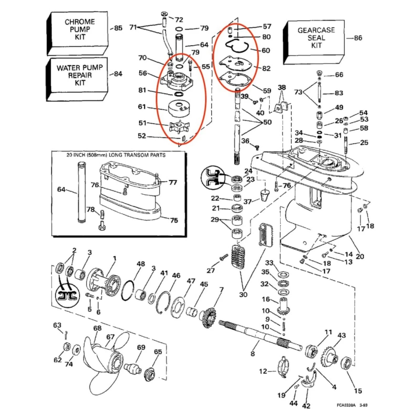 Water Pump Repair Kit for (1980)