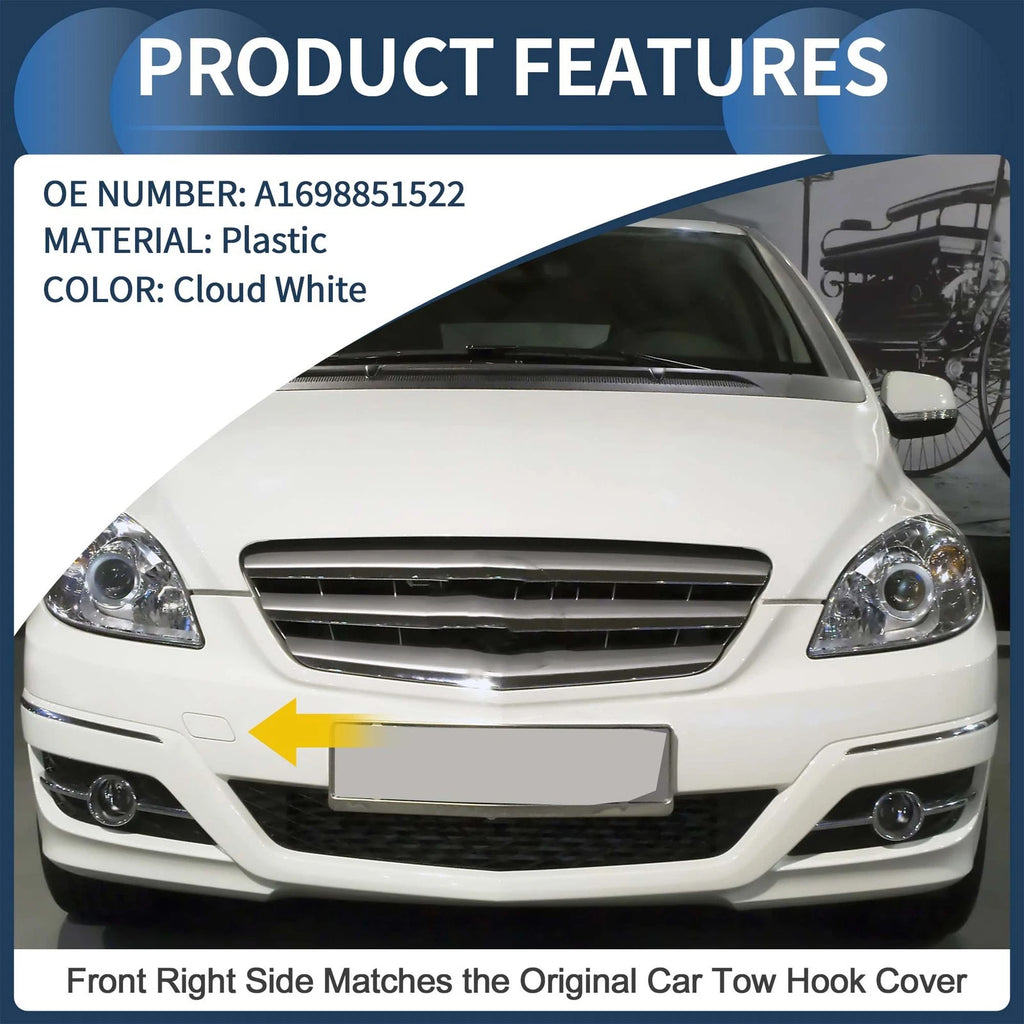 Front Bumper Tow Hook Cover Replacement for Mercedes-Benz B-Class W246 (2012–2019)