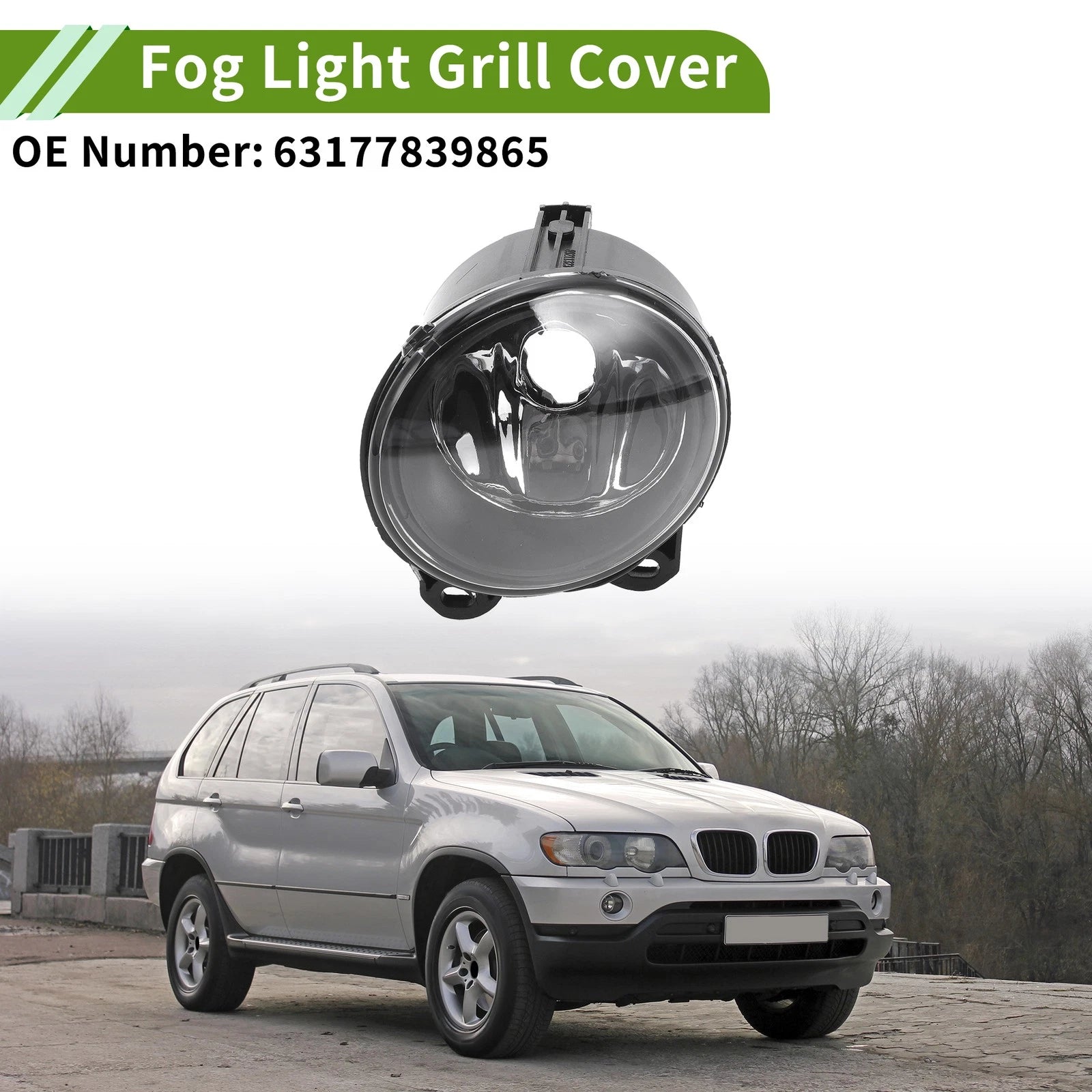 Left Fog Light Grill Replacement for BMW X5 (1999–2006)