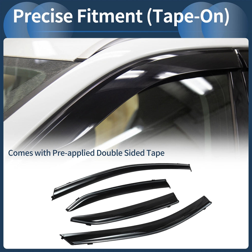 Window Deflectors Side Vent Visors Black 1 Set for Toyota Camry (2018–2019)