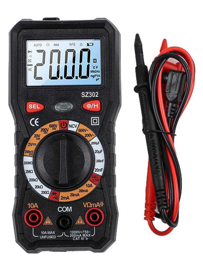 Digital Multimeter SZ302 with NCV Detection and Safety Features