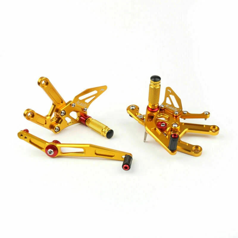 Aluminum Rearsets Footpegs for Yamaha YZF-R6 (2017–2020) Gold T9