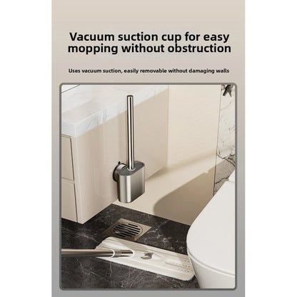 Aluminum Toilet Brush Holder with Silicone Brush Head (Quick Drying)