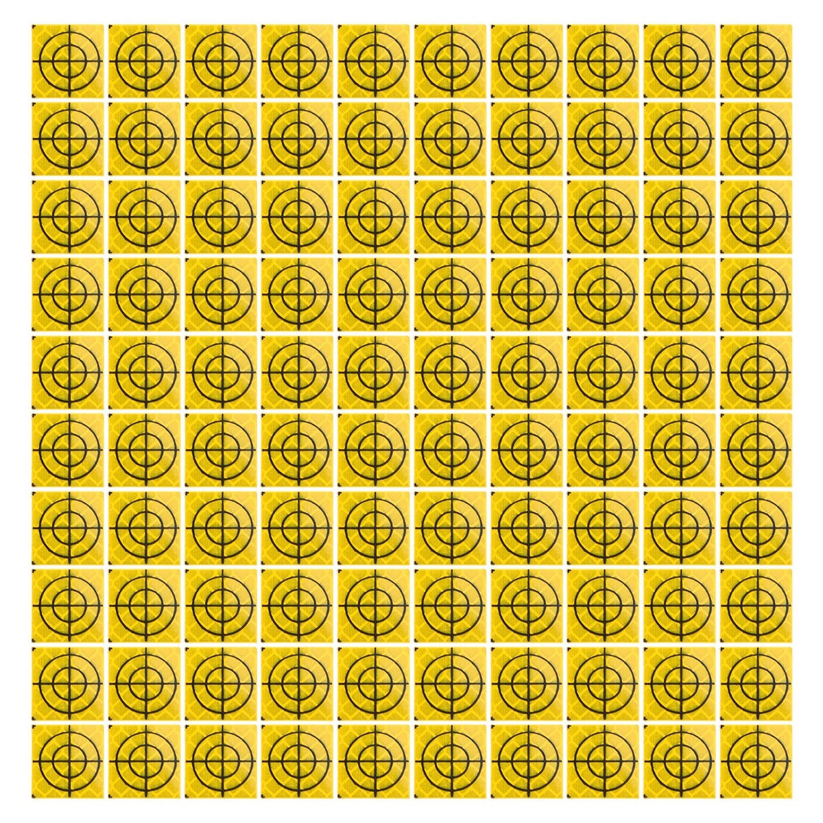 Reflector Target Sheet for Quick Positioning - Yellow Acrylic Crosshairs