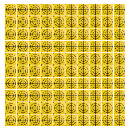 Reflector Target Sheet for Quick Positioning - Yellow Acrylic Crosshairs