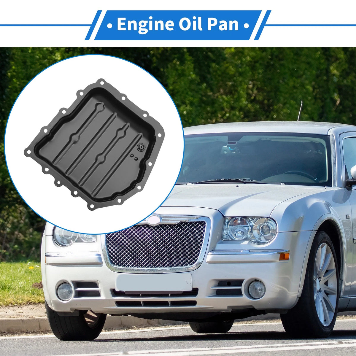 1 Pc Engine Oil Pan for Chrysler 200 (2011–2014) No.4431997 Iron Black