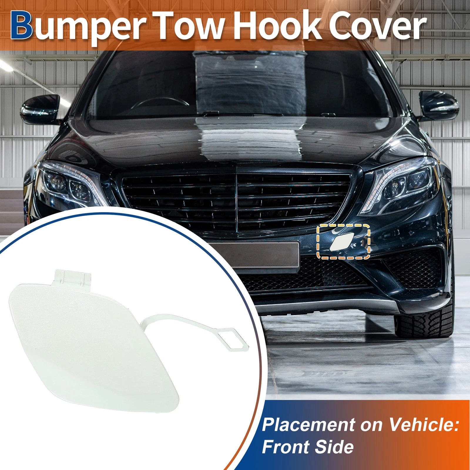 Front Tow Hook Cover Replacement for Mercedes S Class W222 (2014–2017)