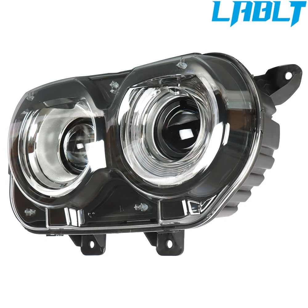 Headlight Assembly Halogen Right Side Black for Dodge Challenger (2015–2018)