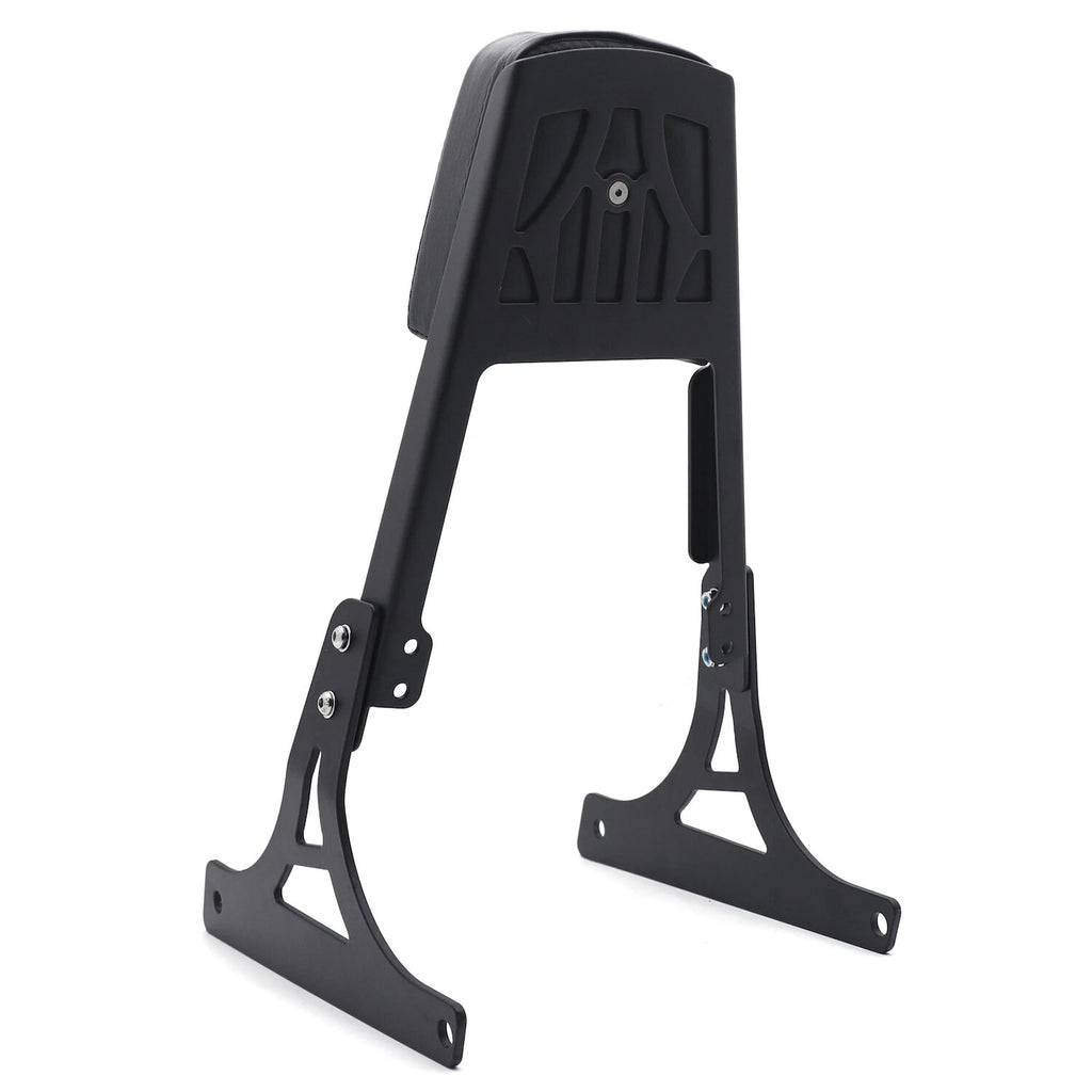 Black Backrest Sissy Bar with Leather Pad for Harley Softail (1984–2023)