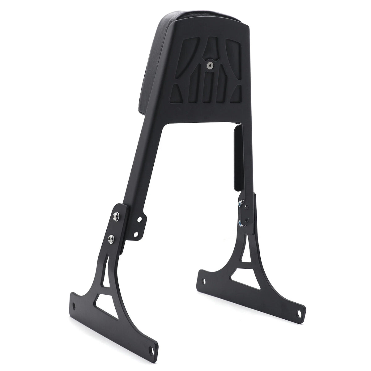 Black Backrest Sissy Bar with Leather Pad for Harley Softail (1984–2023)