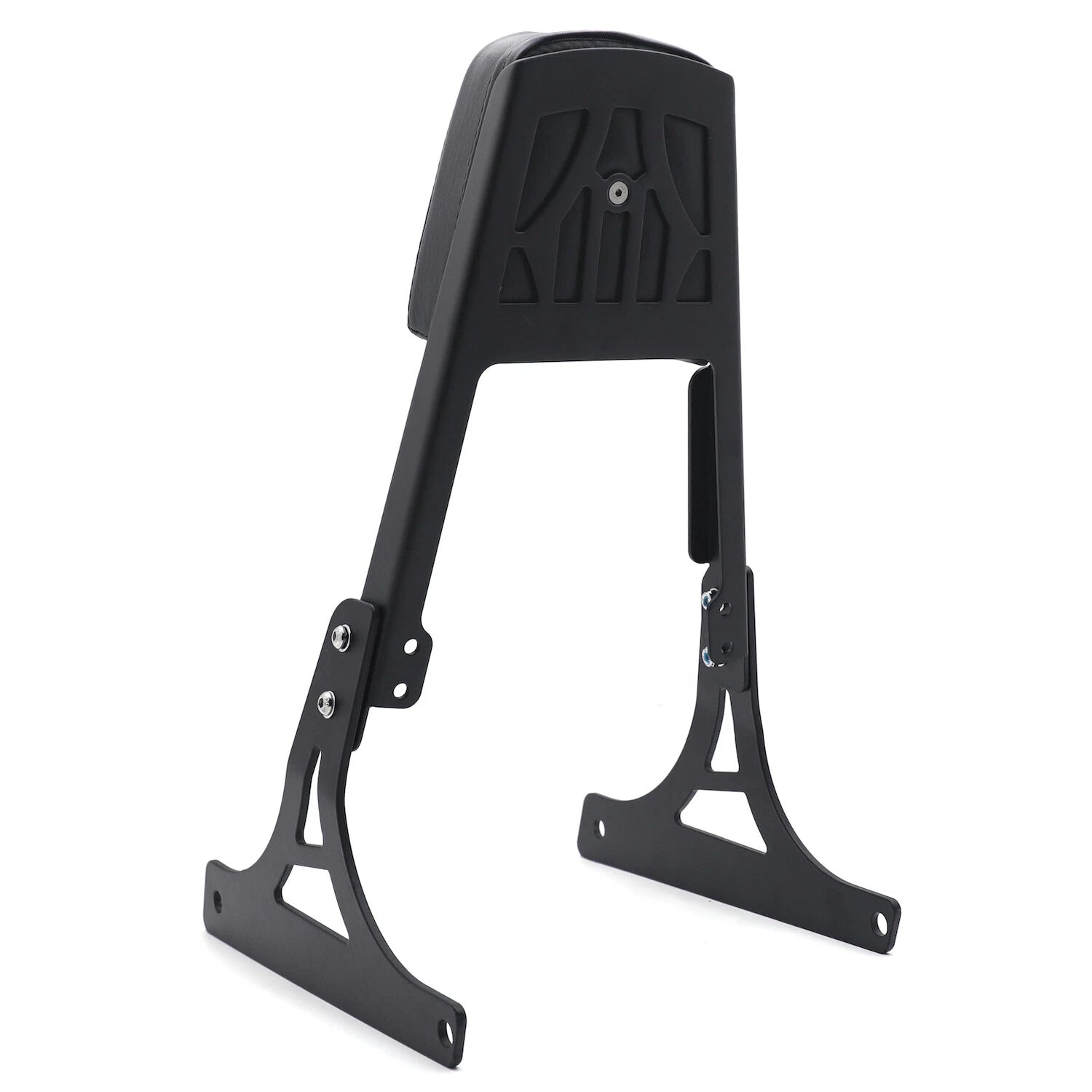 Black Backrest Sissy Bar with Leather Pad for Harley Softail (1984–2023)