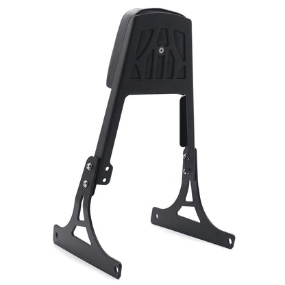 Black Backrest Sissy Bar with Leather Pad for Harley Softail (1984–2023)