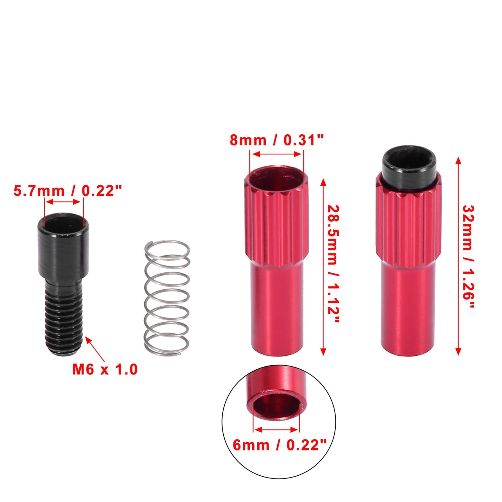 2 Pcs Aluminum Alloy Brake Cable Adjuster Gear Shift Connector for Universal (All)