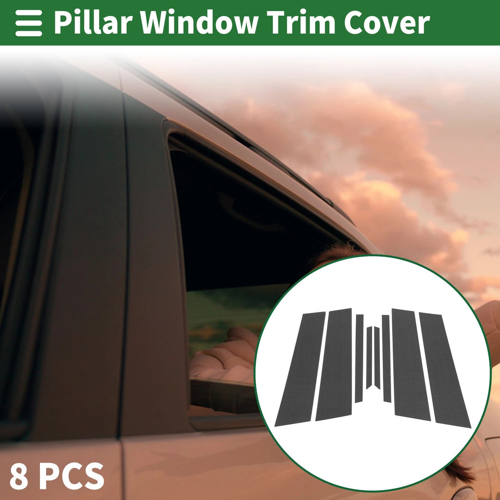 8 Pcs Door Pillar Window Trim Replacement for BMW X2 (2018–2024)