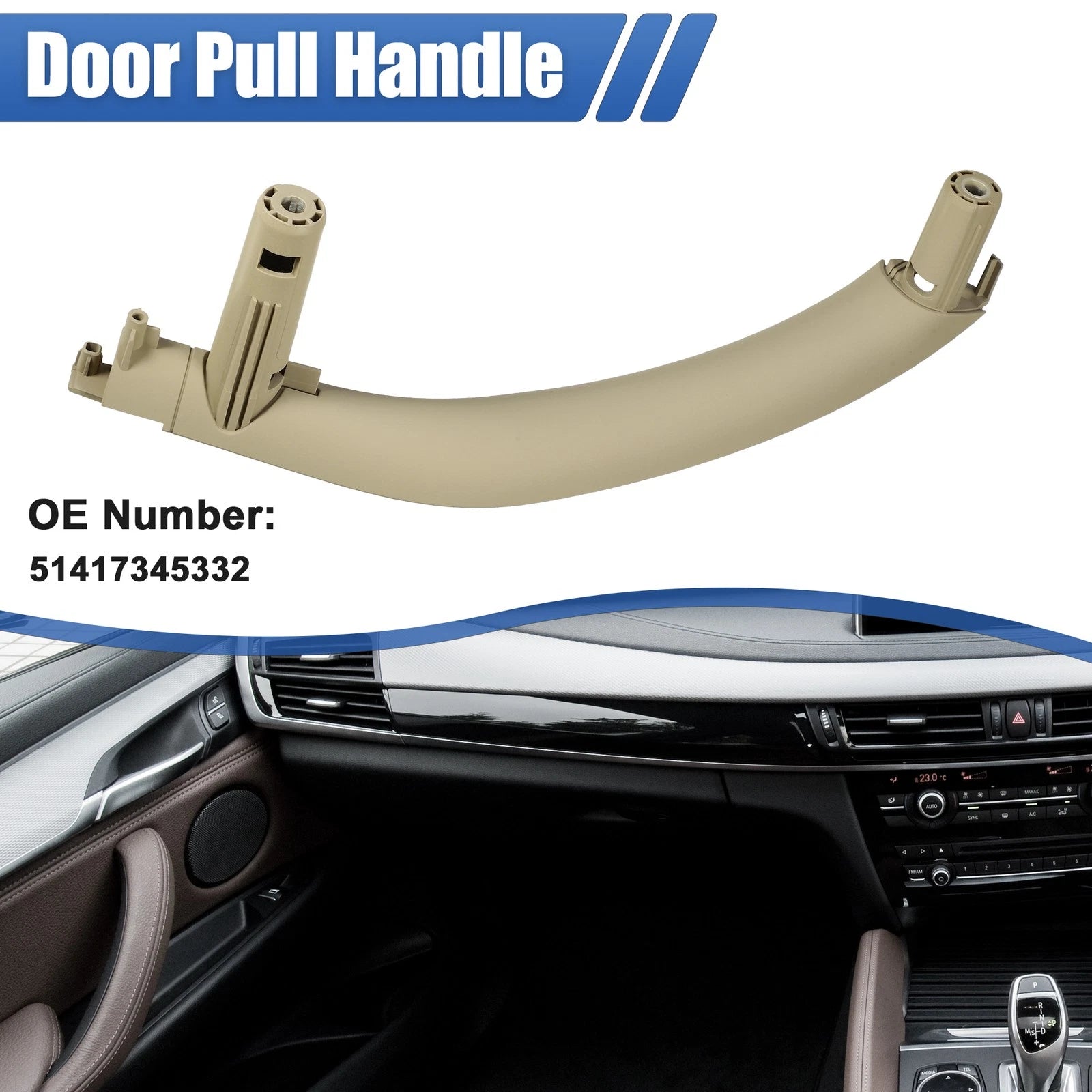 Interior Door Handle Right Side Replacement for BMW X5 (2014–2018)