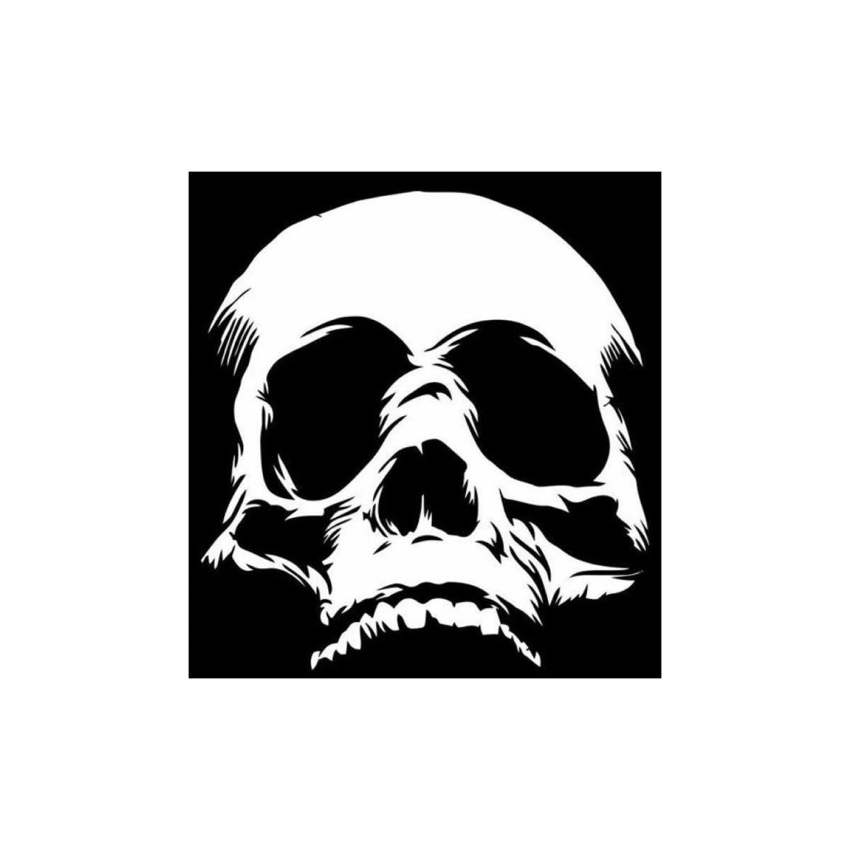 Skull Face Removable Vinyl Decal for Car (Universal Fit)