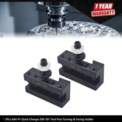 2Pcs AXA #1 Quick Change Tool Post Turning & Facing Holder for Lathes