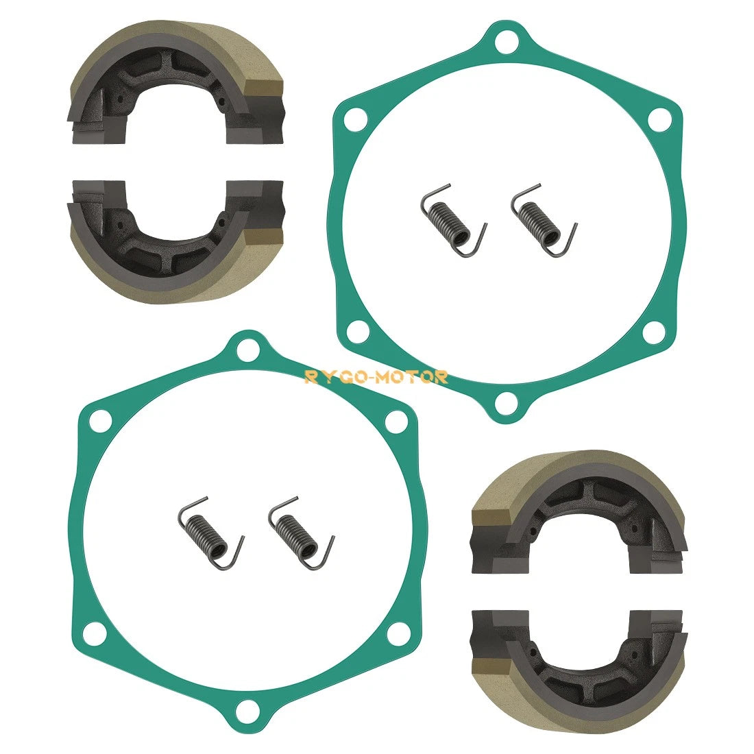Set of 4 Brake Shoes w/ Springs for John Deere 650 670 Tractors