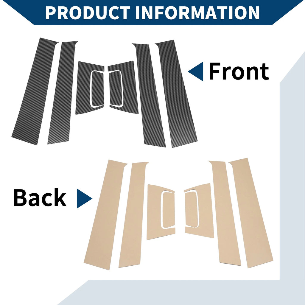 8 Pcs Door Pillar Window Trim Replacement for Honda HR-V (2016–2021)