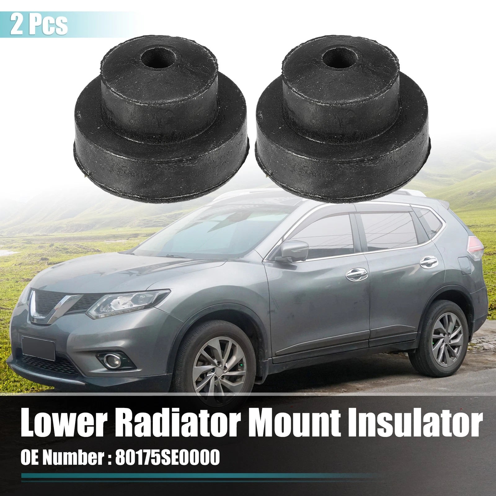 2 Pcs Condenser Cushion Rubber Pad Lower Bushing for Honda Accord (2008–2022)
