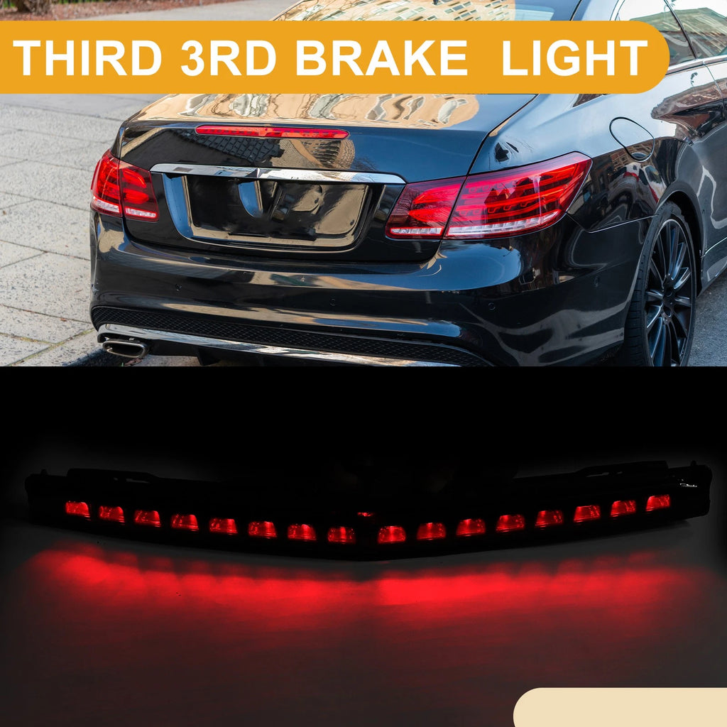 Third Brake Stop Light for Mercedes-Benz E550 (2012–2017) ABS Black