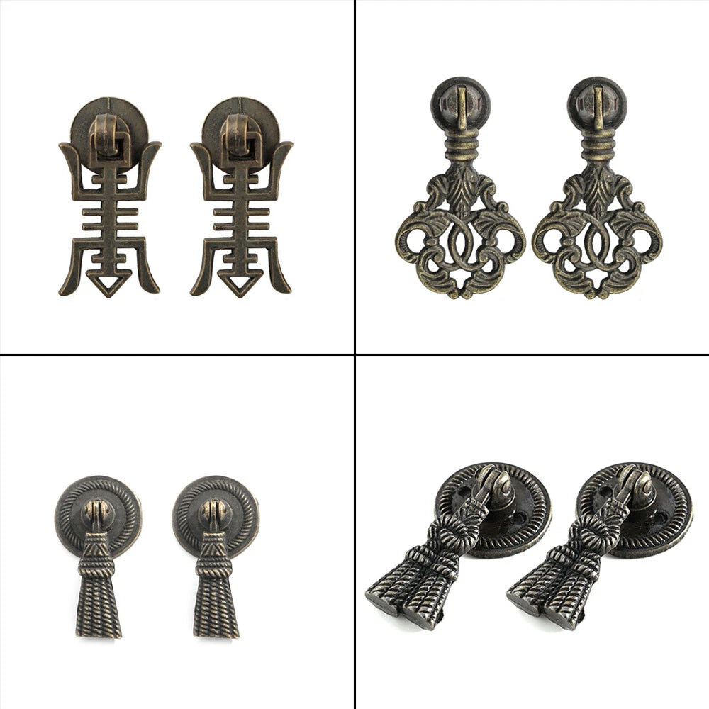 2X Antique Door Cabinet Pull Handles for Furniture