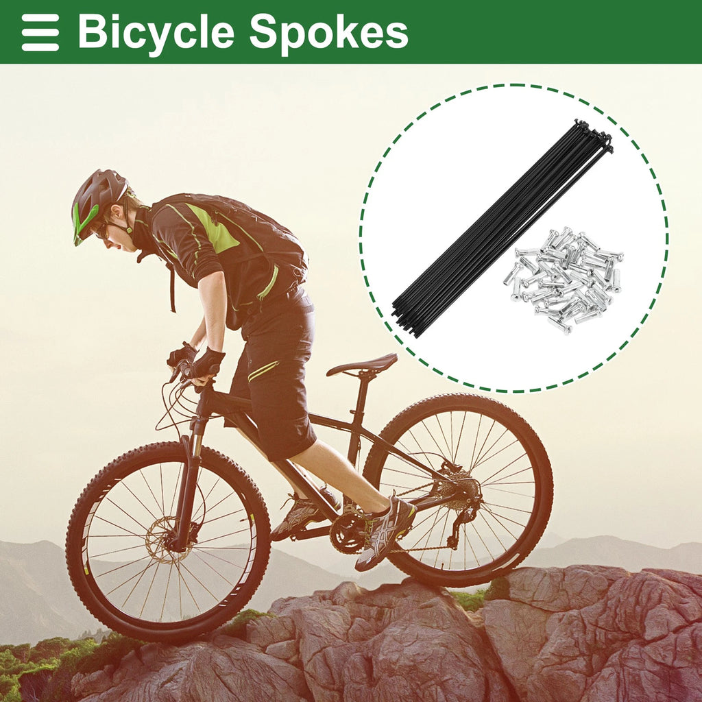 Bicycle Spokes Nipple Replacement Set 14G 269mm for Universal Use