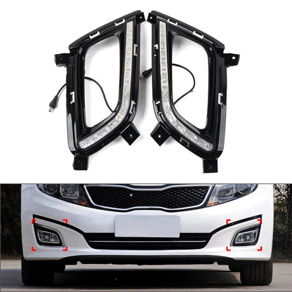 2X Daytime Running Light Fog Light with Turn Signal for Kia Optima K5 (2014–2015)