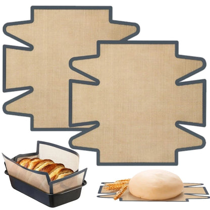2 Silicone Baking Mats for Bread Loaf Pan Non-Stick Heat Resistant