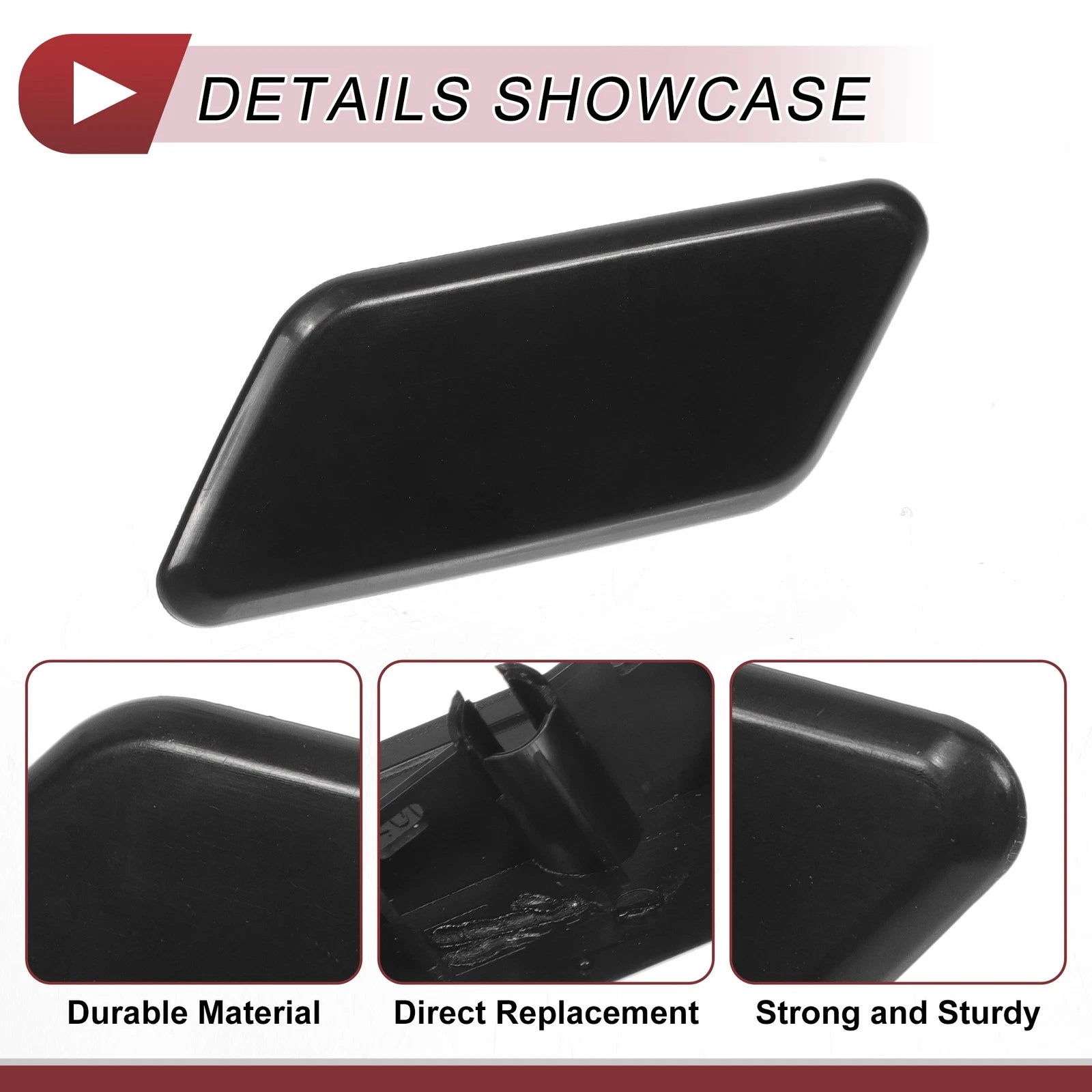 Front Left Washer Nozzle Cover Cap for Subaru Outback (2010–2012) Unpainted