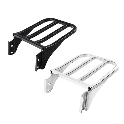 Chrome/Black Sissy Bar Luggage Rack for Harley Softail Sportster Dyna (–2023)