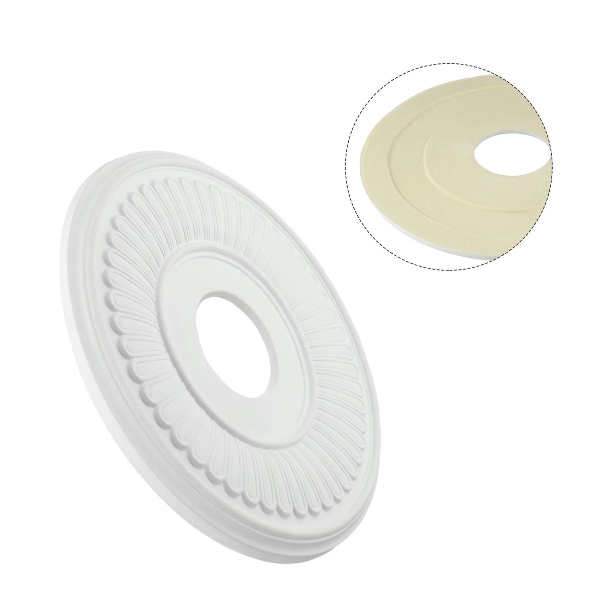 33cm PU Ceiling Medallion Cover for Interior Lighting Solutions