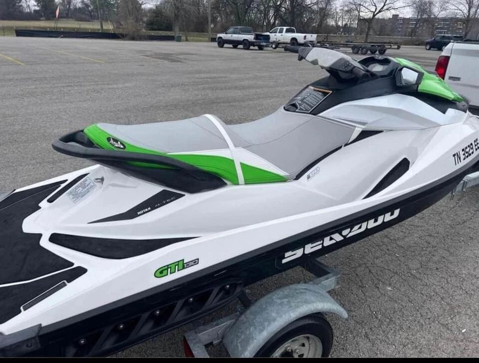 Seat Cover for Seadoo GTI GTS GTI WAKE 155 130 (2011–2018) Blacktip Lime Green