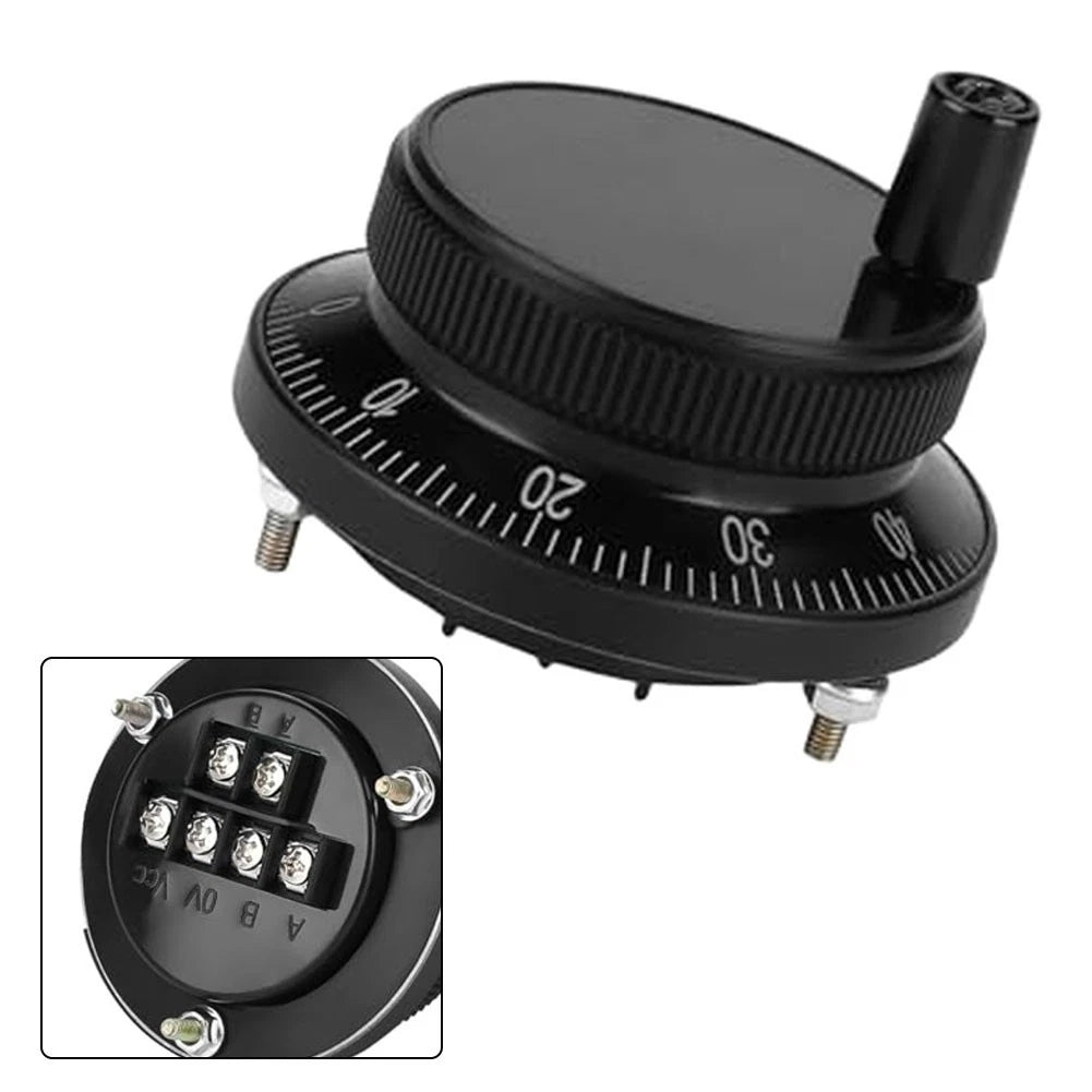 60mm CNC Handwheel Pulse Encoder for Lathe Milling with 6 Terminals