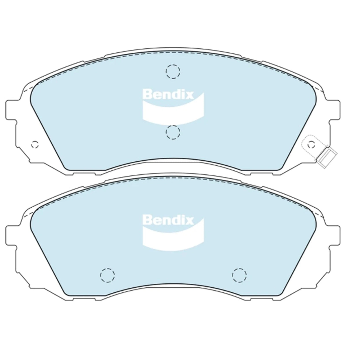 Set of 4 Bendix HD Front Disc Brake Pads for Kia Sorento UM (2015–2017)