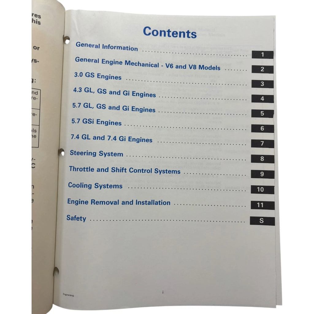 OMC Stern Drives Engine Service Manual 507282 for OMC (1996)