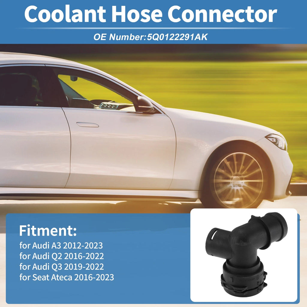 Engine Coolant Hose Connector for Audi A3 2012–2023 Plastic Replacement