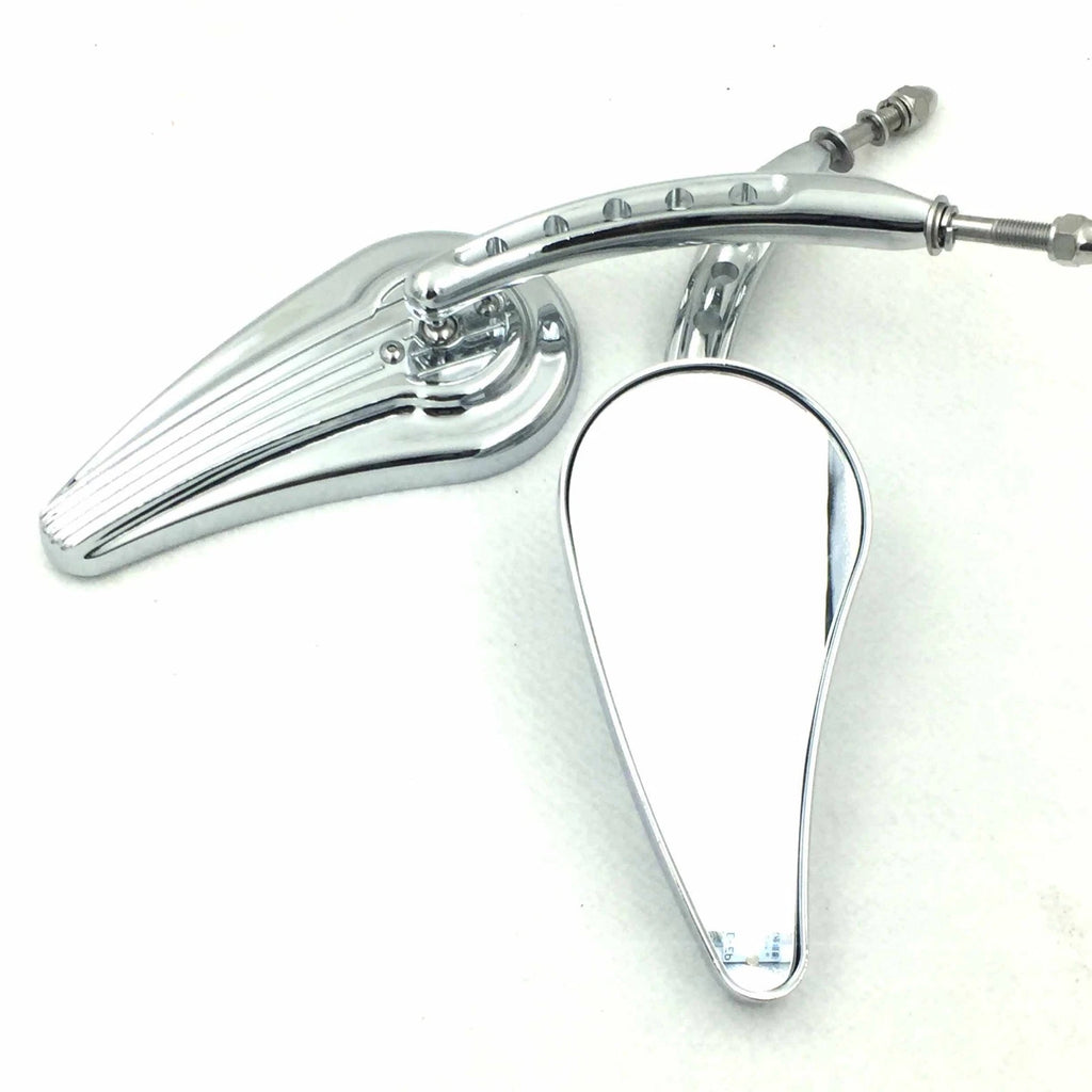 Chrome Raindrop Side Mirrors for Harley Dyna (2006–2023)