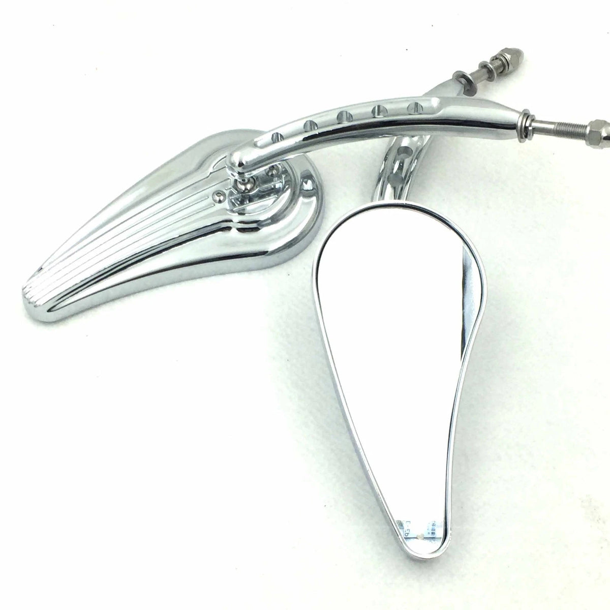 Chrome Raindrop Side Mirrors for Harley Dyna (2006–2023)
