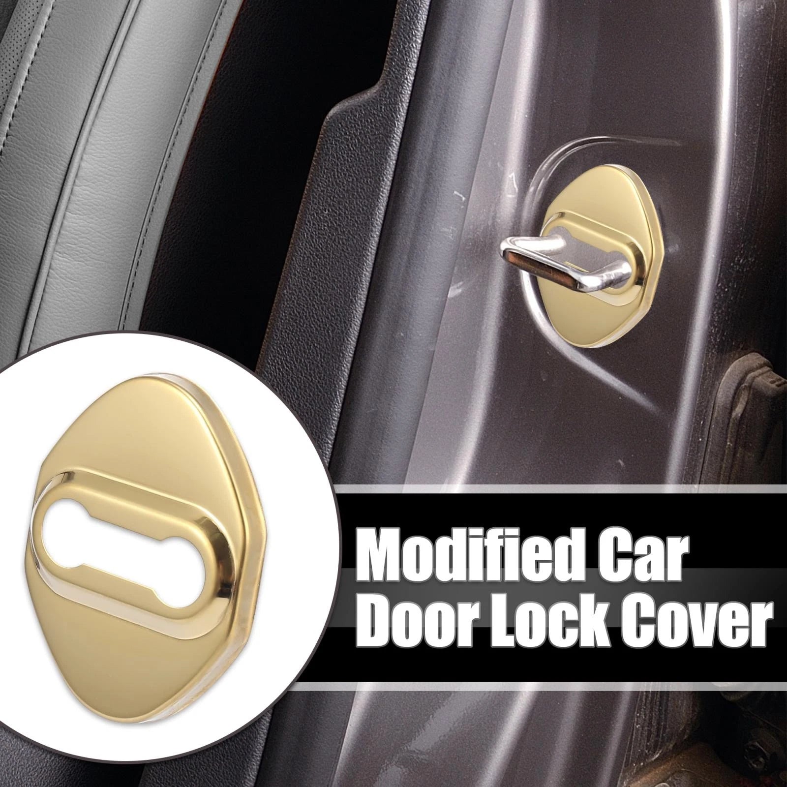4pcs Door Lock Latch Striker Cover Protector for Toyota (2012–2022)