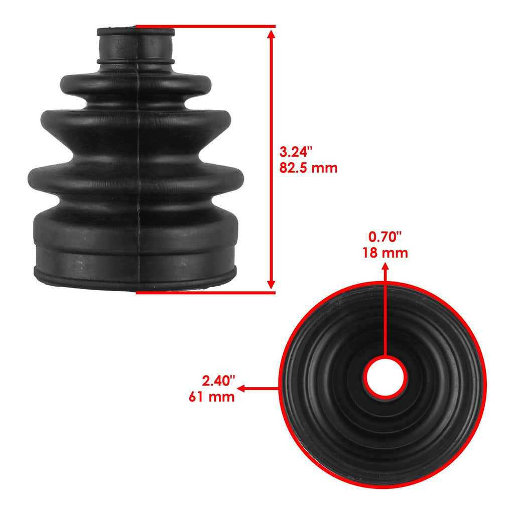 CV Boot Kit Front Axle Outer Inner Replacement for Kawasaki Prairie 360 (2003–2005)