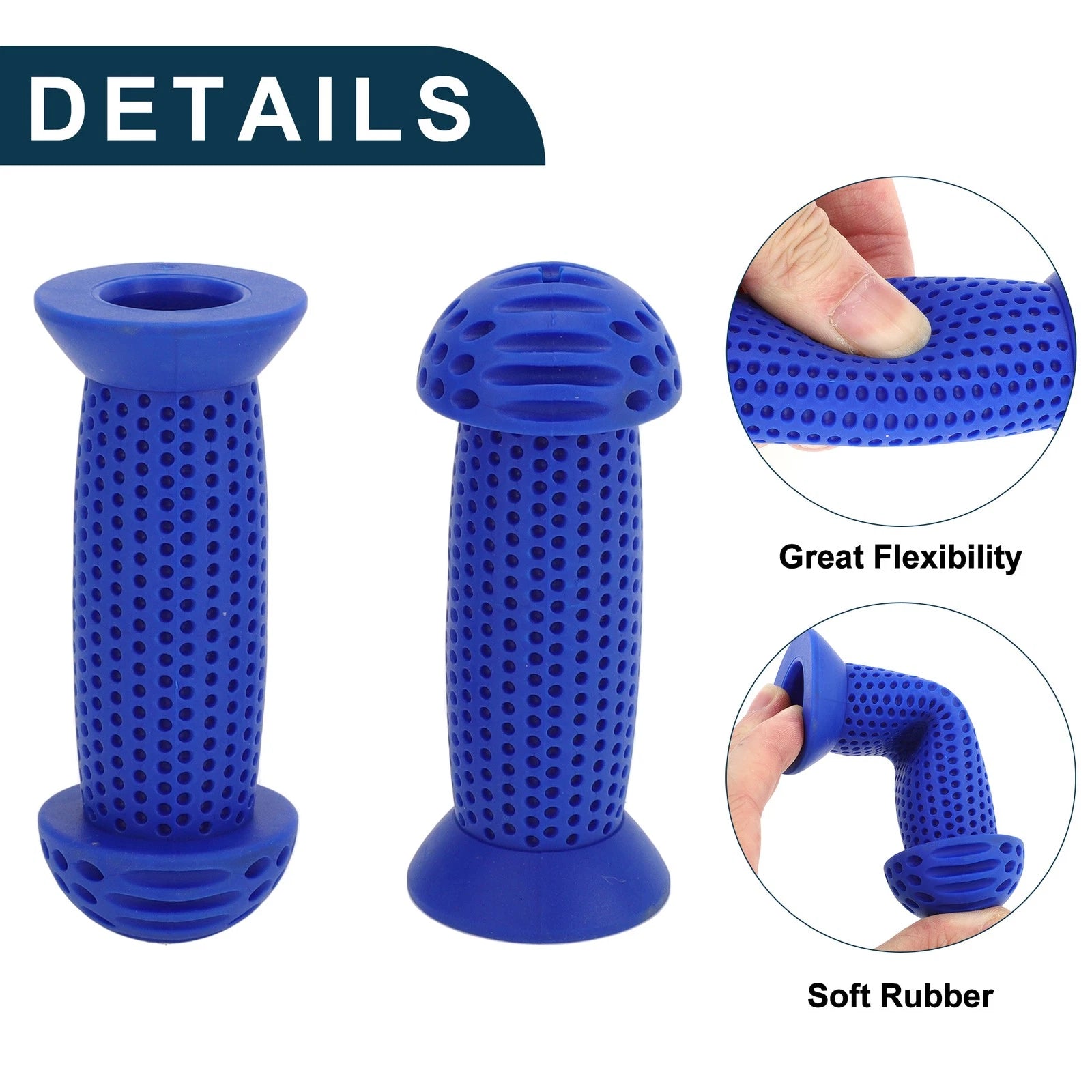 Handlebar Grip Cover 100mm Soft MTB End Grips Protector for Blue 1 Pair (1 Pair)