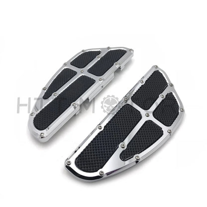 Chrome Passenger Floor Board Set for Harley Touring (1993–2018)