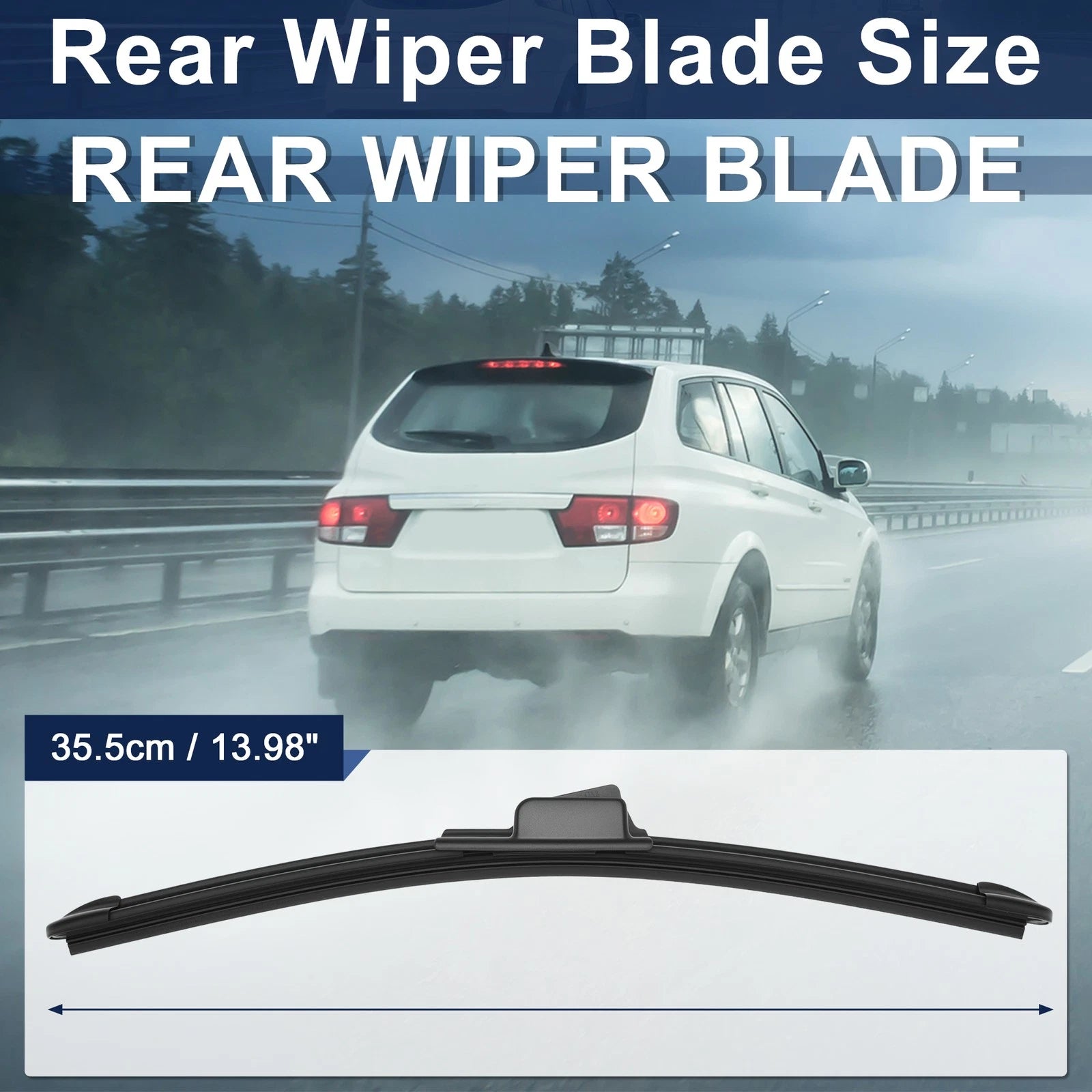 14" Rear Windshield Wiper for Honda Civic (2017–2021) Rubber