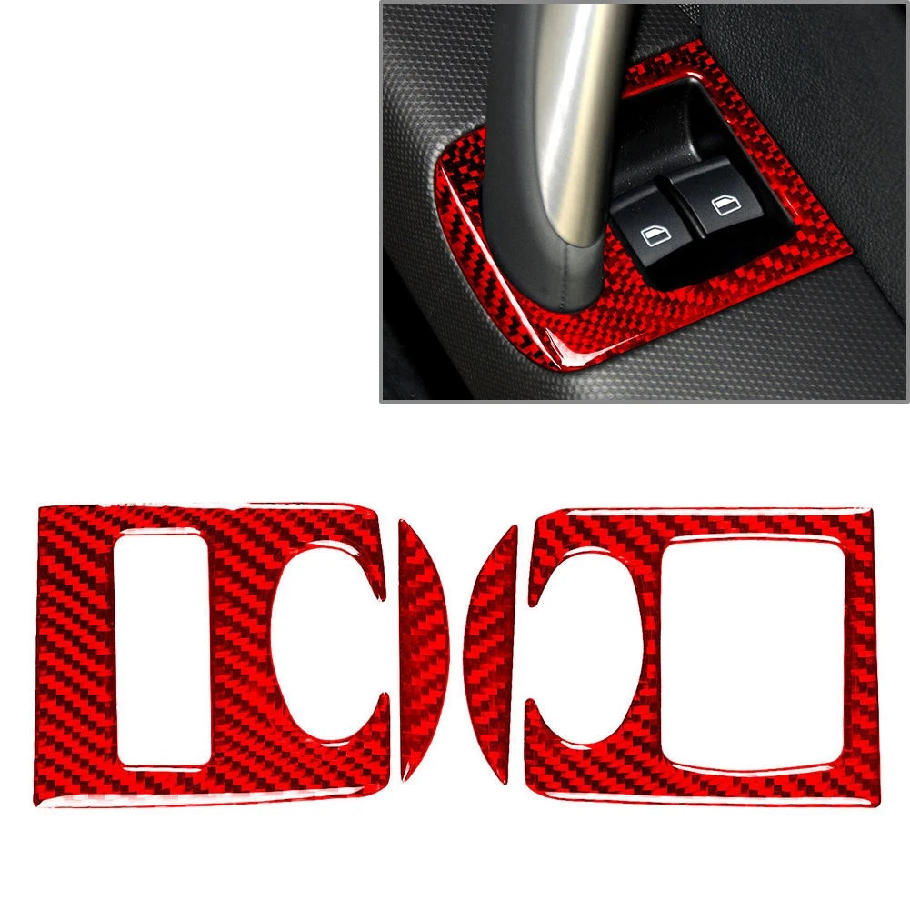 RHD Window Lift Switch Panel Cover Trim for Audi TT TTS TTRS (2008–2014) Red
