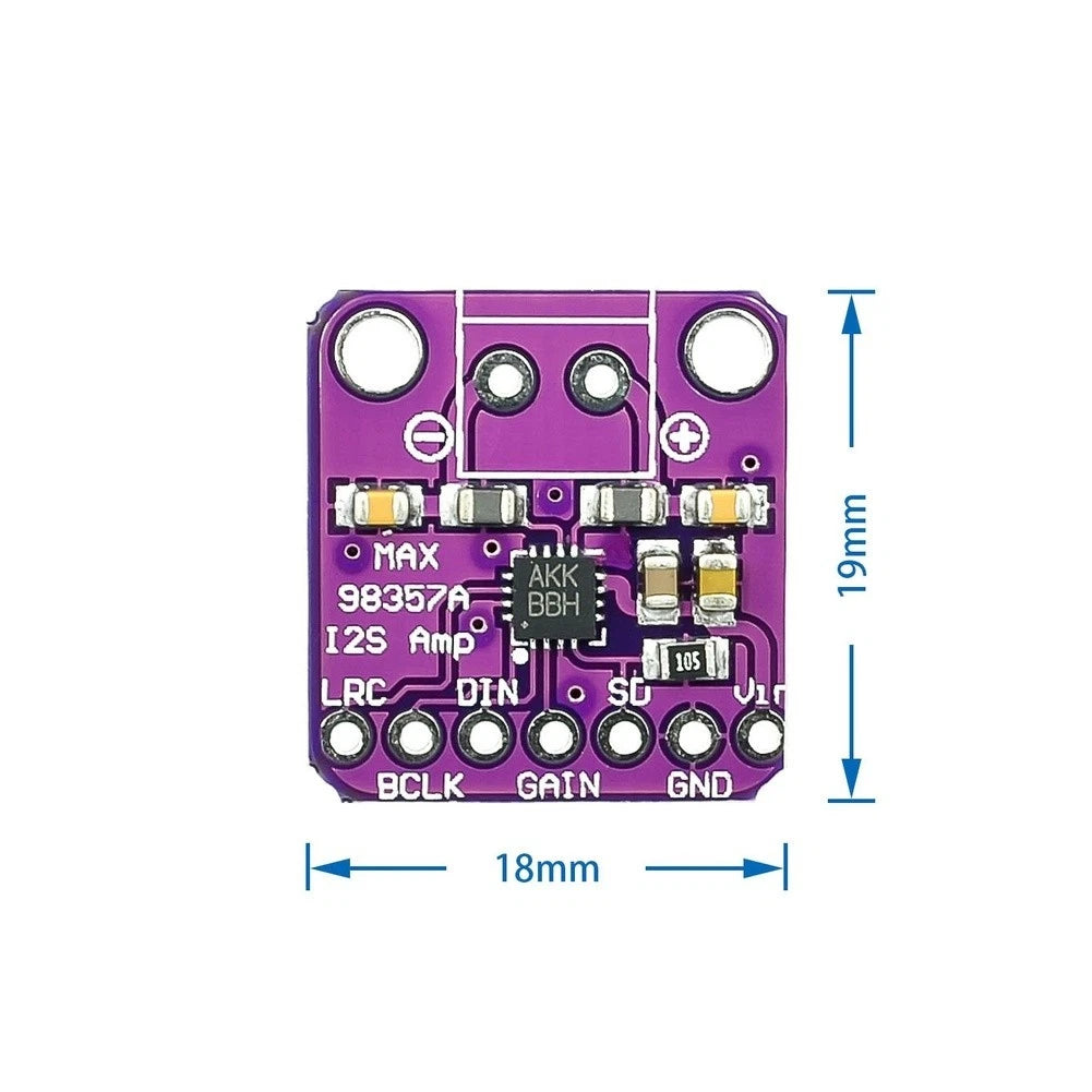 MAX98357A I2S Audio Decoder Board for Microcontrollers (3006)