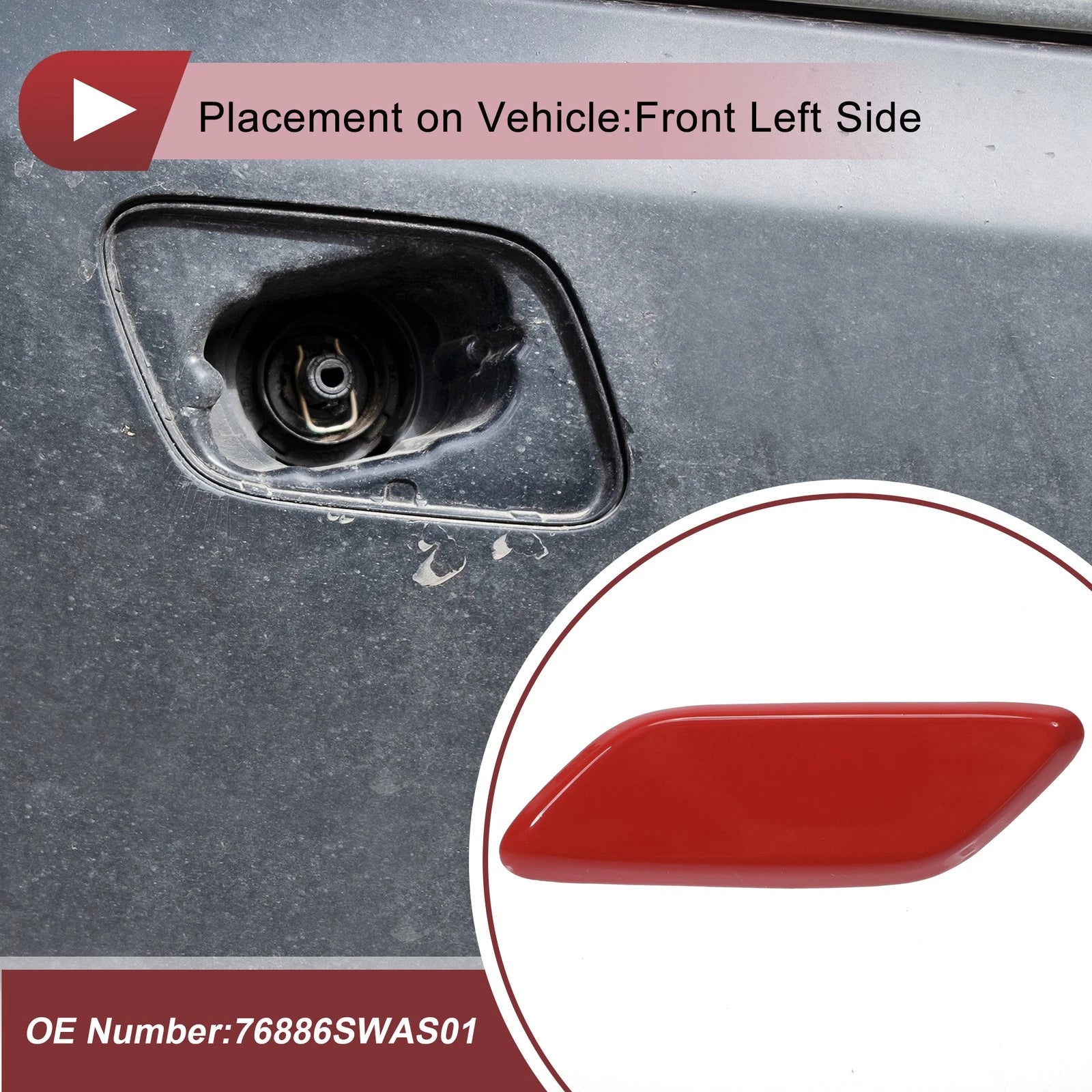 Front Left Windshield Washer Nozzle Cover Cap for Honda CR-V (2009–2011)