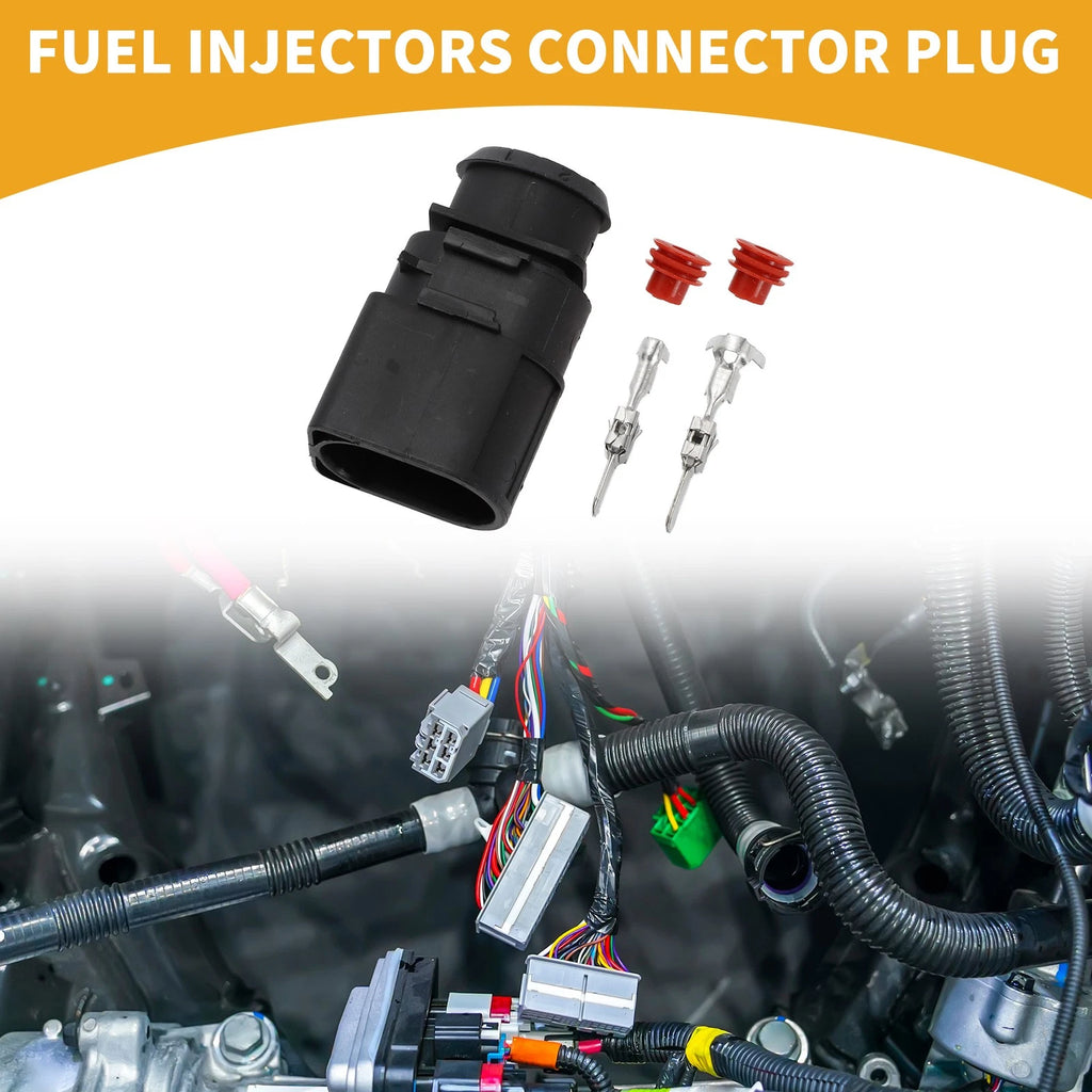 Fuel Injector Connector Plug 2 Pin Replacement for Volkswagen (2000–2010)